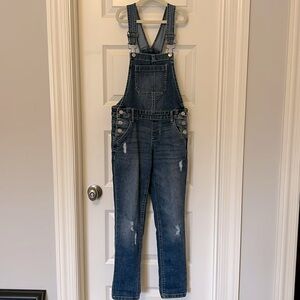 SO Girls Medium Wash denim overalls (Kohls), Size 10